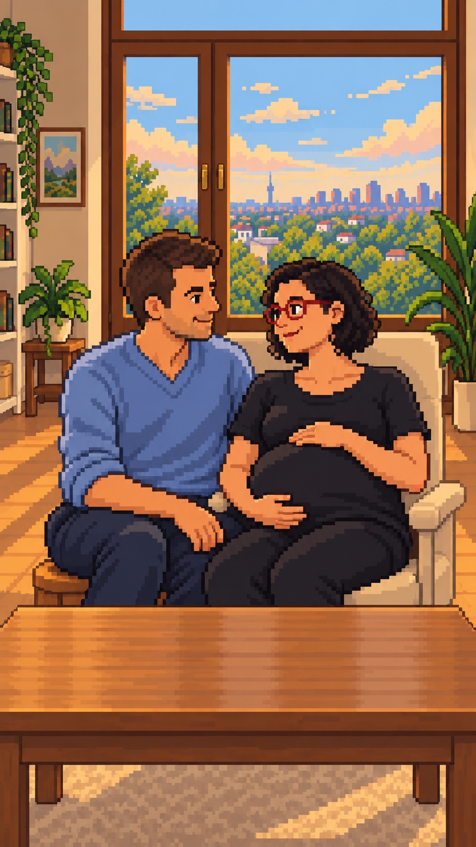 Julian and Elena packing together at home, from How Mia Was Born